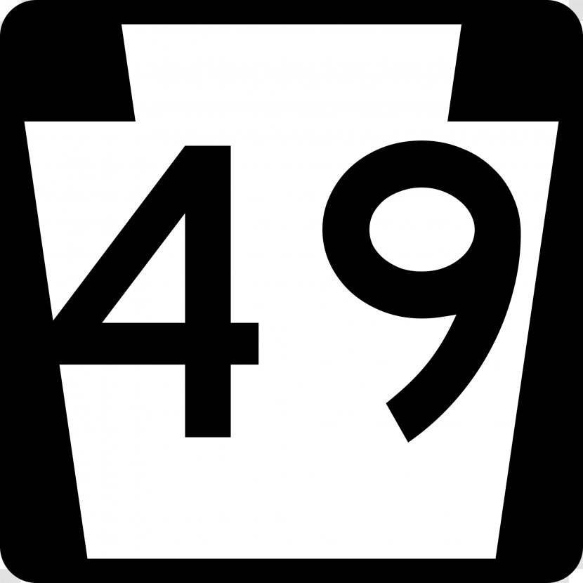 Pennsylvania Route 44 74 .44 Magnum Department Of Transportation - Black And White Transparent PNG