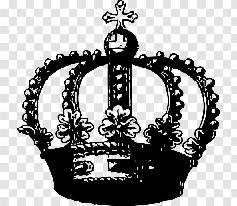 Crown Of Queen Elizabeth The Mother Black And White Clip Art - Tiara Transparent PNG