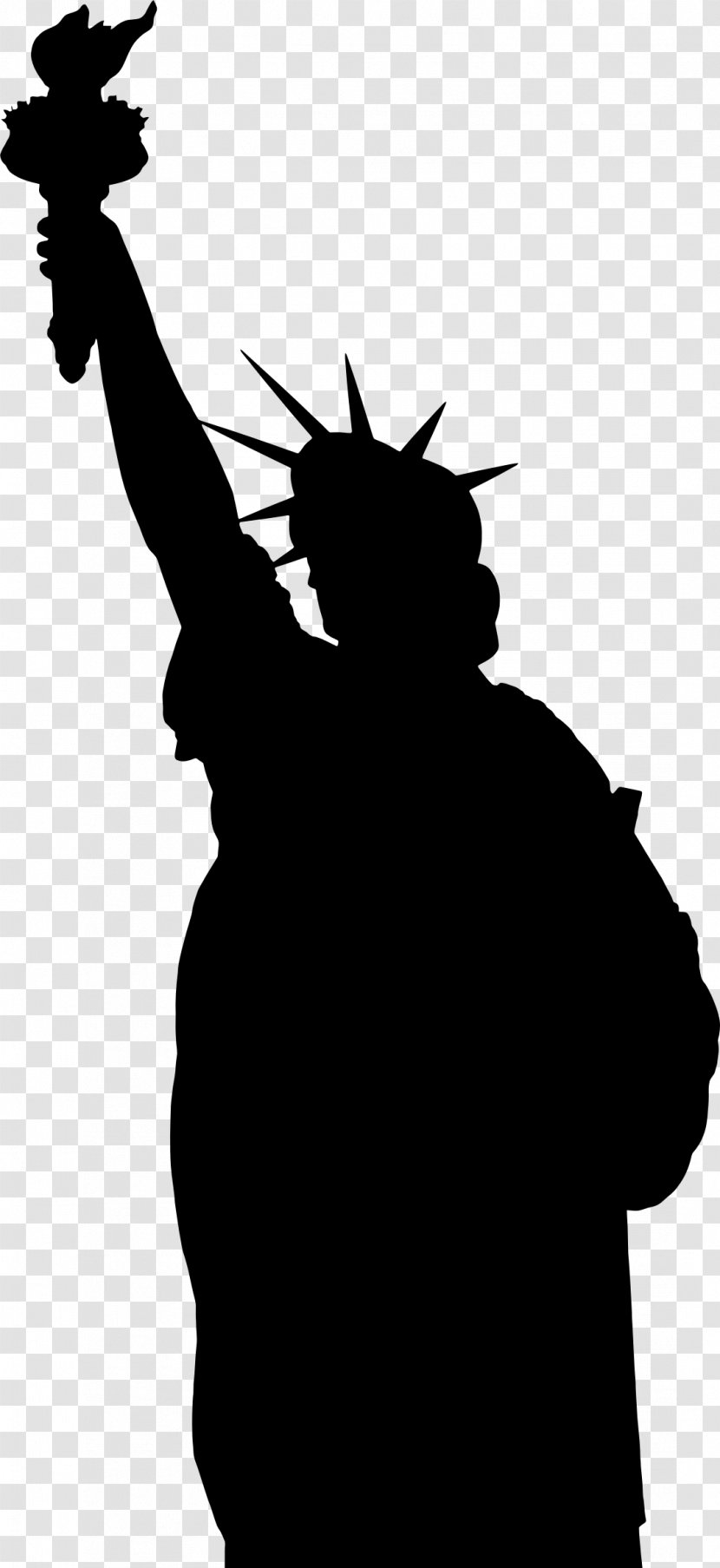 Statue Of Liberty Monument Sculpture - Monochrome - Usa Transparent PNG