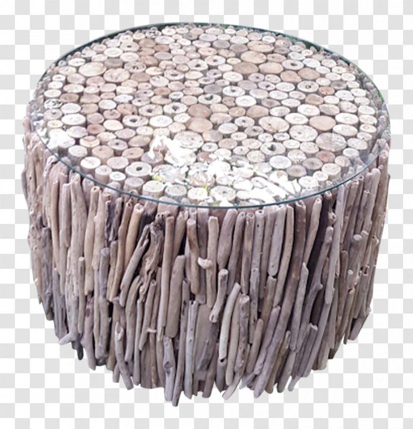 Coffee Tables 'Driftwood' Table Driftwood Round With Glass Top - Cartoon Transparent PNG