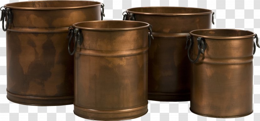 Flowerpot Garden Copper Bucket Metal - Landscaping - Mattresse Transparent PNG