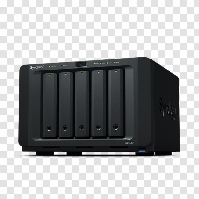 NAS Server Casing Synology DiskStation DS1517+ Network Storage Systems Inc. Hard Drives DS212j - Data - External Transparent PNG