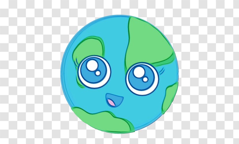 Green Cartoon Aqua Circle Clip Art - Fictional Character Smile Transparent PNG