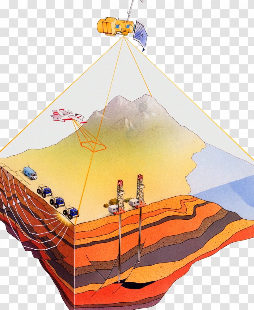 Satellite Remote Sensing Illustration - Computer Software - Underground Oil Exploration Transparent PNG