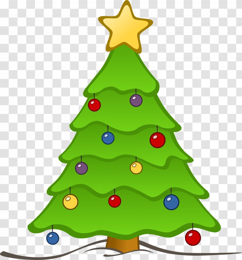 Santa Claus Christmas Tree Clip Art - Spruce - School Cliparts Transparent PNG
