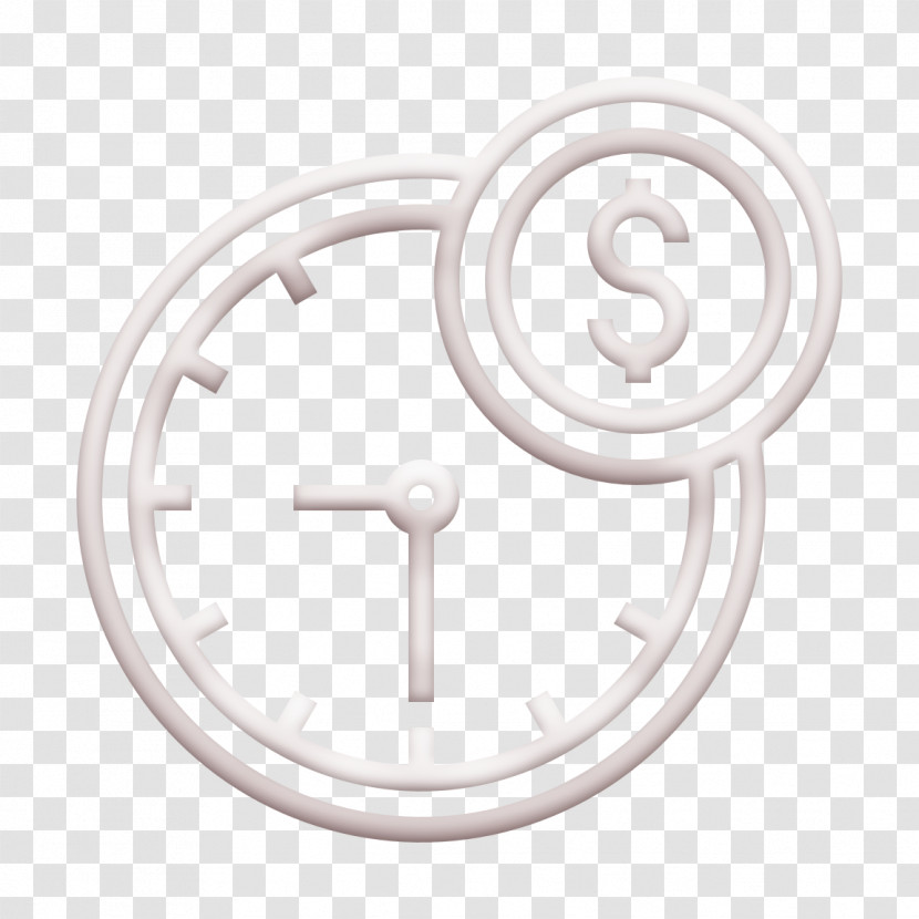 Time Icon Time Is Money Icon Shopping Icon Transparent PNG