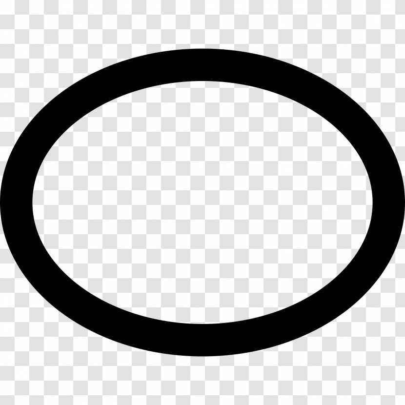 Oval Shape - Web Browser - Black And White Transparent PNG
