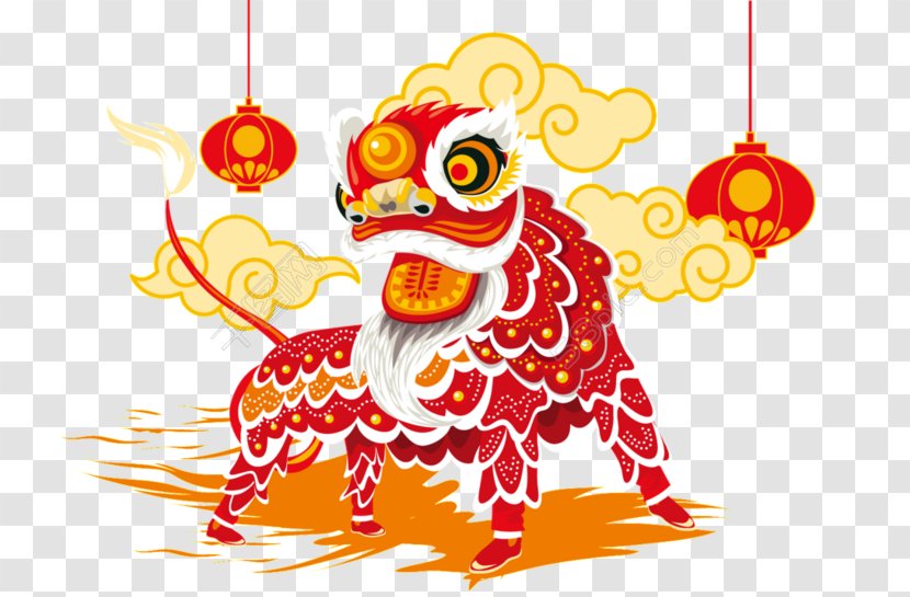 Lion Dance Chinese New Year Dragon - Bird Transparent PNG
