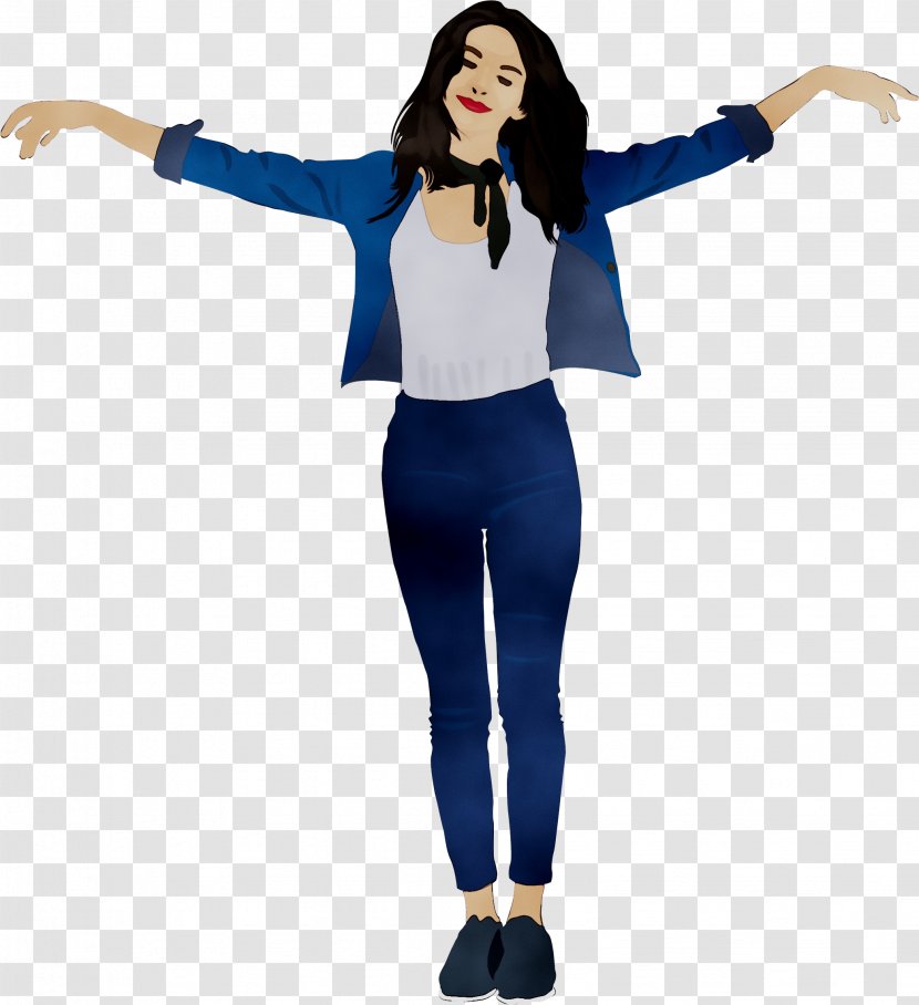 Clip Art Woman Girl Illustration - Blue - Leggings Transparent PNG