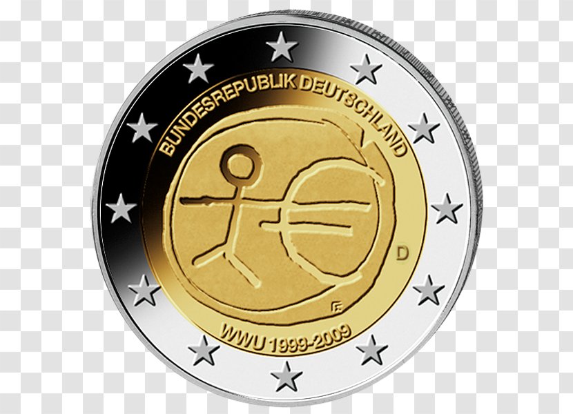 2 Euro Coin Commemorative Coins Transparent PNG