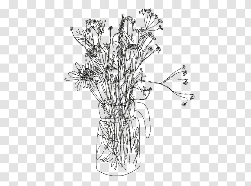 Drawing Line Art Sketch - Doodle - Flower Transparent PNG