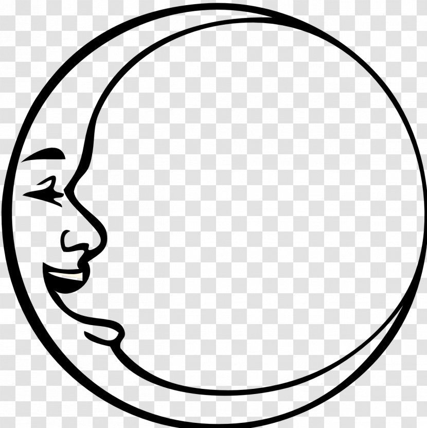 Full Moon Black And White Clip Art - Text - The Cliparts Transparent PNG