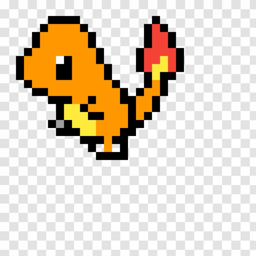Pixel Art Drawing Charmander Pokémon Yellow - Area Transparent PNG