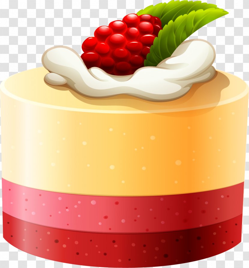 Cheesecake Cream Profiterole - Dessert - Vector Hand Painted Mousse Cake Transparent PNG