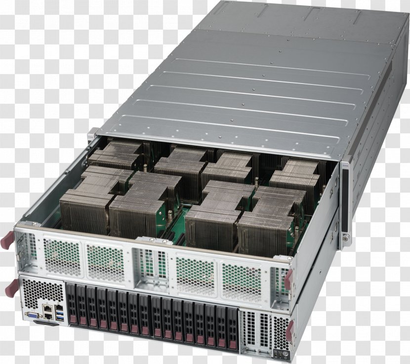 Xeon Super Micro Computer, Inc. Graphics Processing Unit Computer Servers Supermicro SYS-4028GR-TR - Network - Learning Appliances Transparent PNG