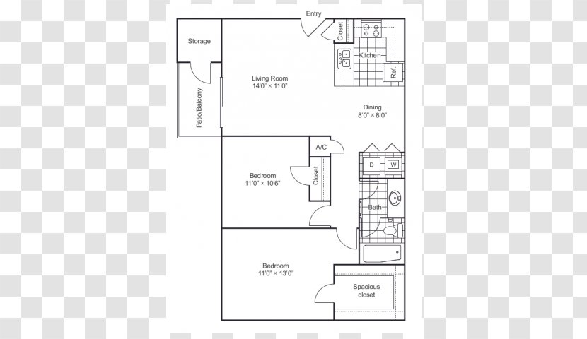 Floor Plan 8500 Harwood Apartments - Schematic - Rental Homes Luxury Transparent PNG