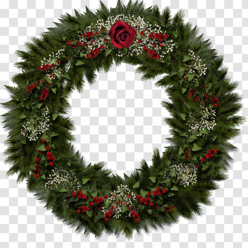 Christmas Decoration Wreath Clip Art - Decor - Garland Transparent PNG