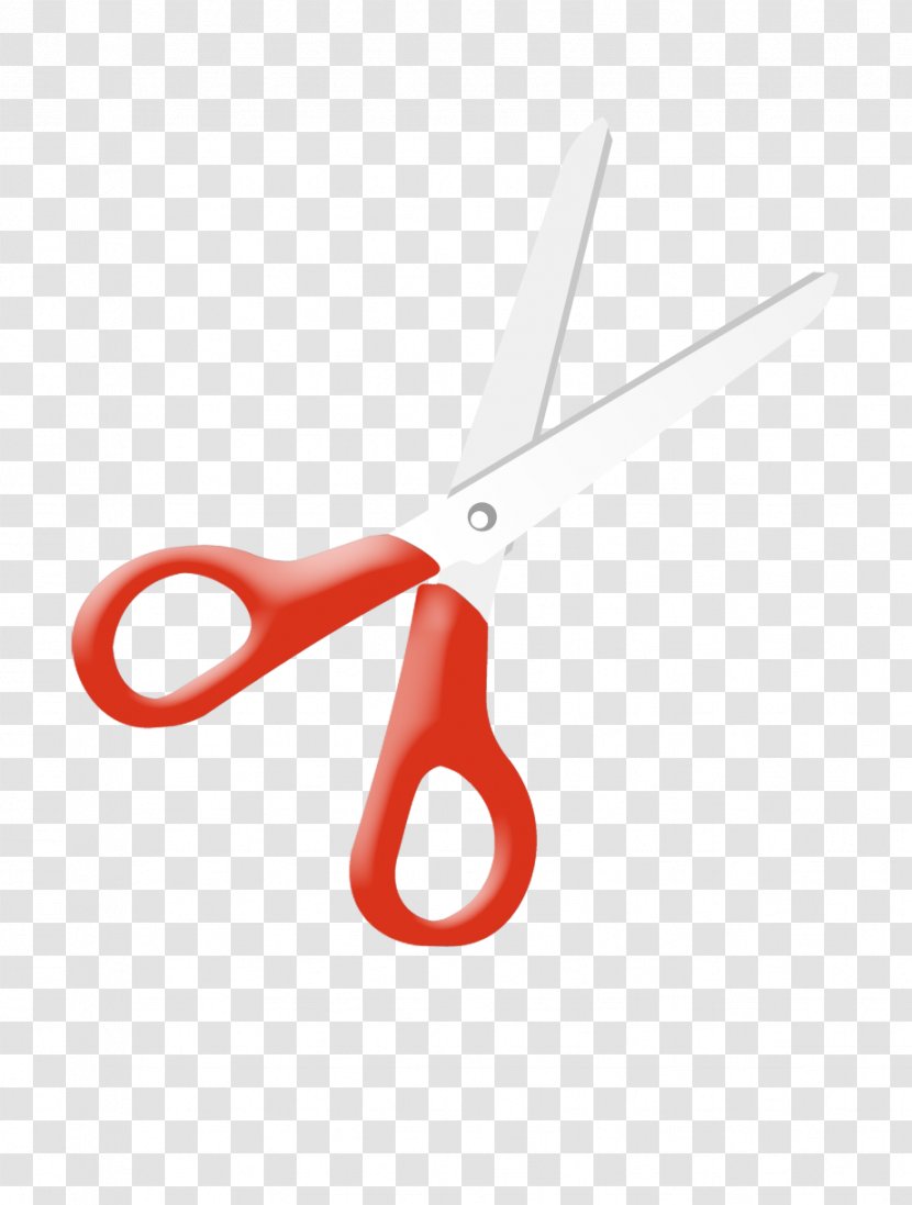 Scissors Knife Icon - Red - A Pair Of Transparent PNG