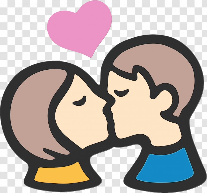 Kiss Love - Cartoon - Sticker Transparent PNG