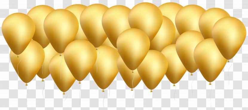 Balloon Clip Art - Food - Gold Balloons Image Transparent PNG