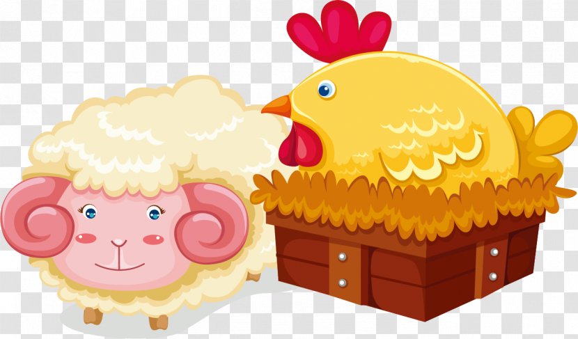 Chicken Sheep Poultry Farming - Poster - Lamb Farm Material Transparent PNG
