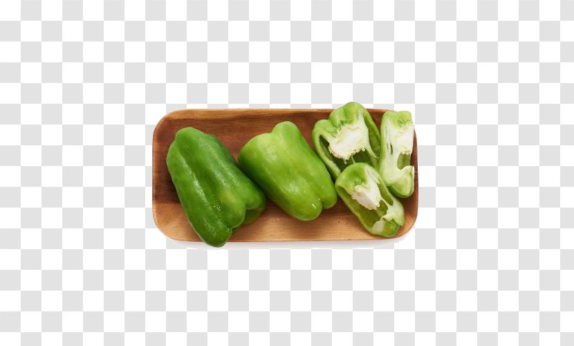 Green Bell Pepper Organic Food Chili - Black Transparent PNG