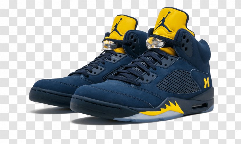 Air Jordan Michigan Wolverines Football University Of Nike Sports Shoes - Black - Aviation Wings Logo Transparent PNG