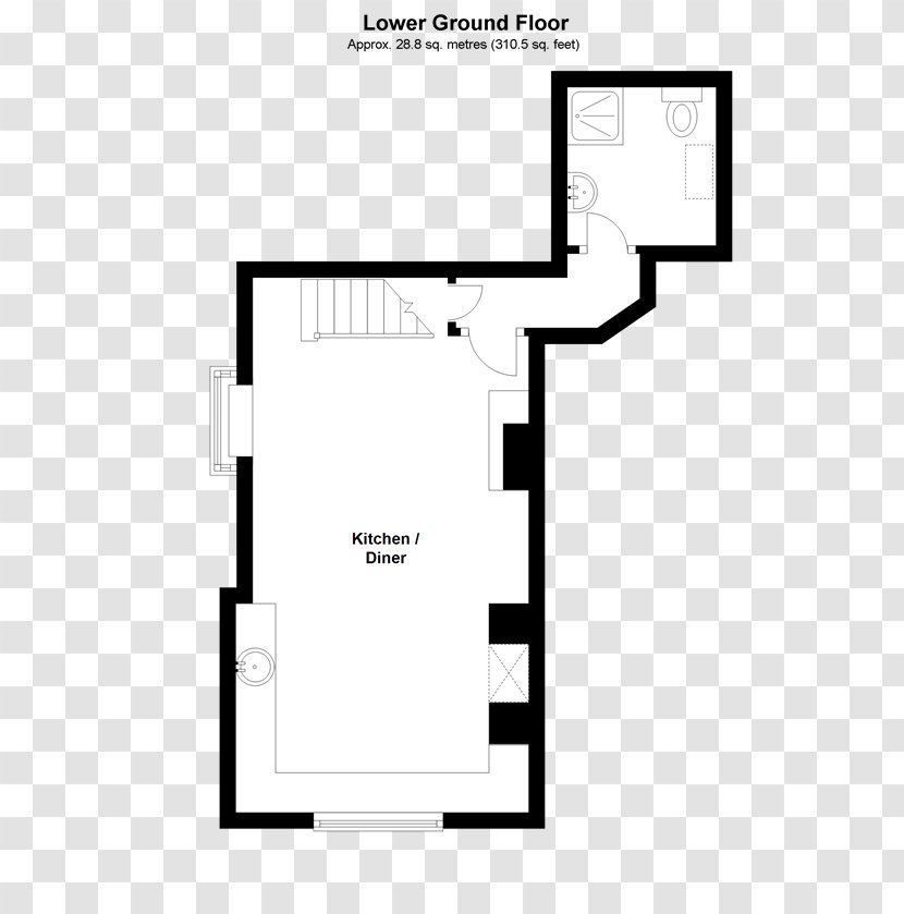 Paper Floor Plan Line - Black - Western Town Transparent PNG