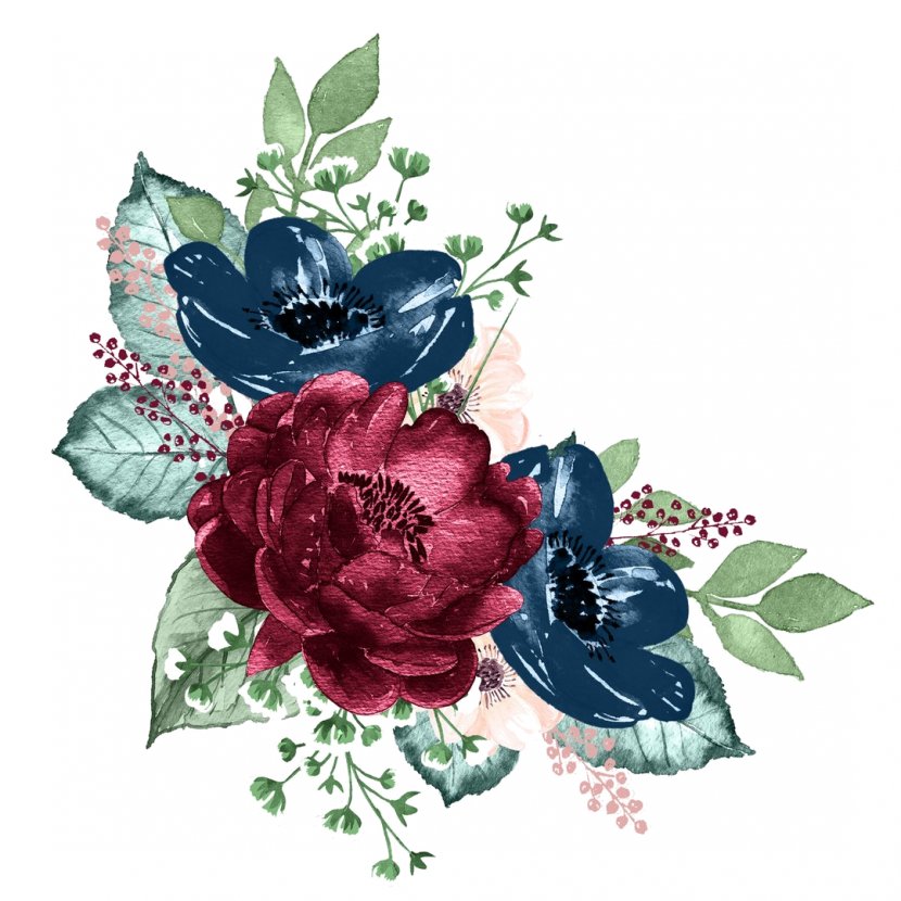 Save The Date - Plant - Anemone Blue Rose Transparent PNG