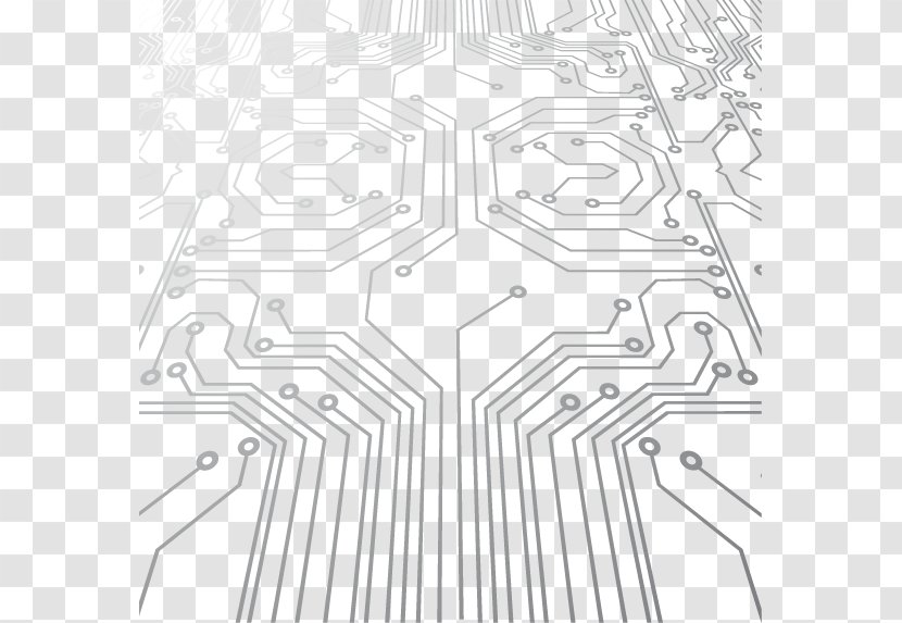 Printed Circuit Board Electronic - Diagram - Digital Technology Shading Transparent PNG