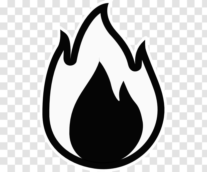 Flame Fire Cartoon Clip Art - Line - Monochrome Transparent PNG