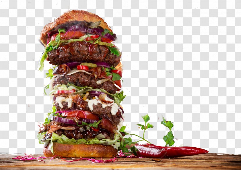 Hamburger Cheeseburger Buffalo Burger Fast Food French Fries - Restaurant - Stacker FIG. Transparent PNG