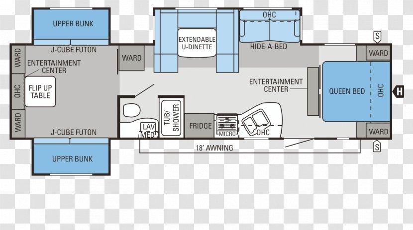 Floor Plan Jayco, Inc. Caravan Campervans - Media - Bed Transparent PNG