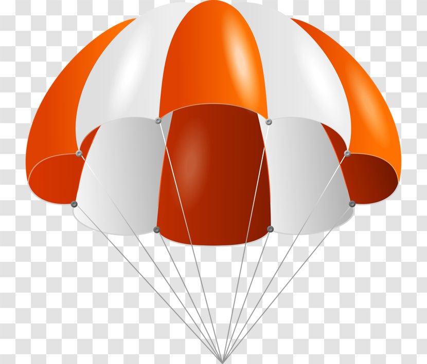 Parachute - Orange - Hand-painted Transparent PNG