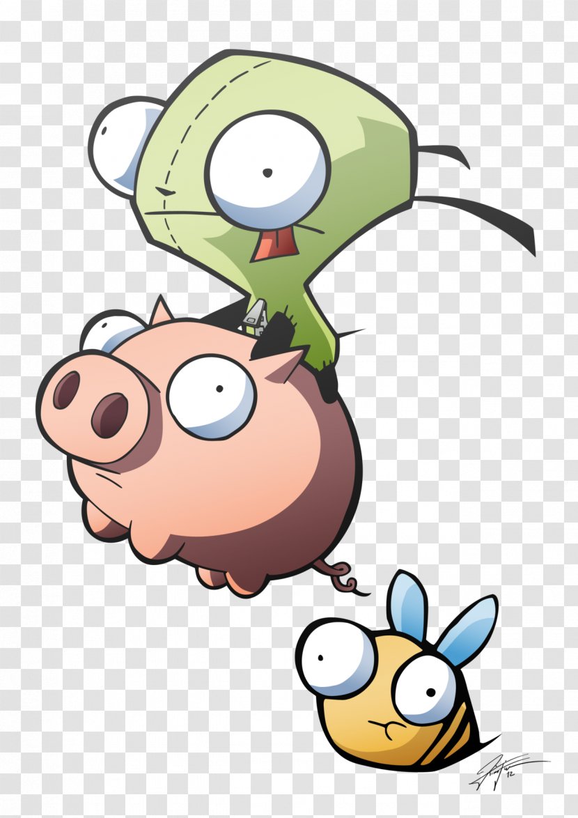 Drawing Pig Cartoon Fan Art - Q Version Of The Bee Transparent PNG