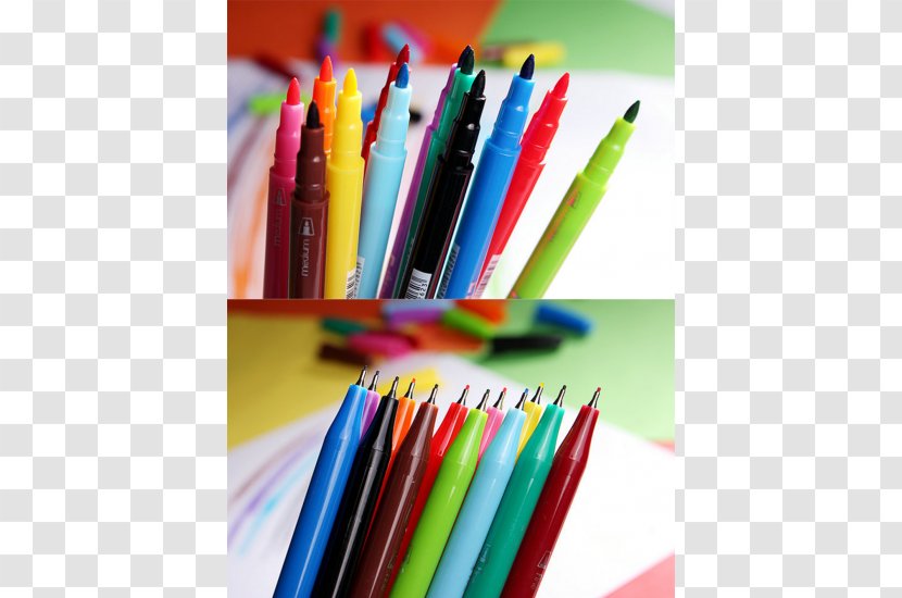 Pens Pencil Marker Pen Crayon Permanent - Office Supplies Transparent PNG