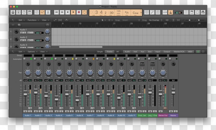 Logic Pro Audio Mixers Sound Computer Software Electronics - Electronic Musical Instruments Transparent PNG