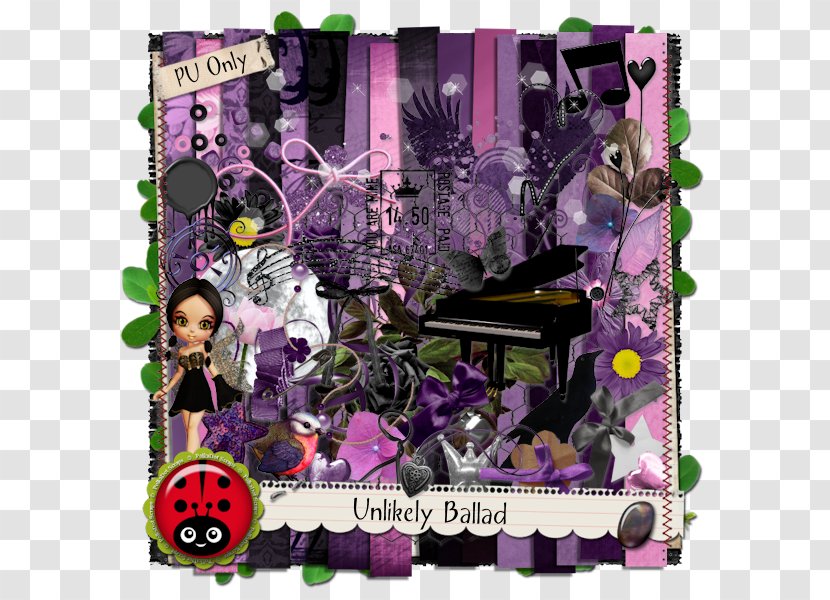 Graphics Collage - Purple - Ballad Transparent PNG
