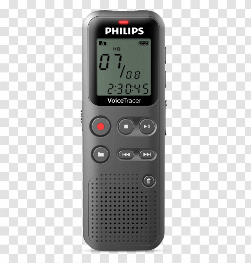 Dictation Machine Digital Audio Sound Recording And Reproduction Tape Recorder Philips Voice Tracer DVT2510 Transparent PNG