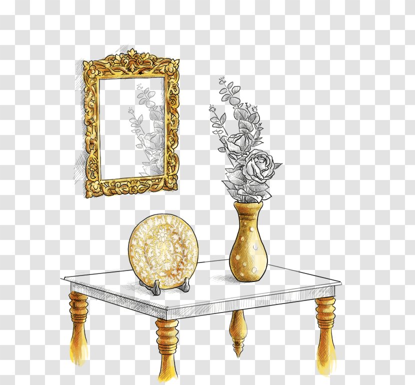 To This Day Table Craft Furniture Dileep Industries - Continental Exquisite Metal Frame Pattern Transparent PNG