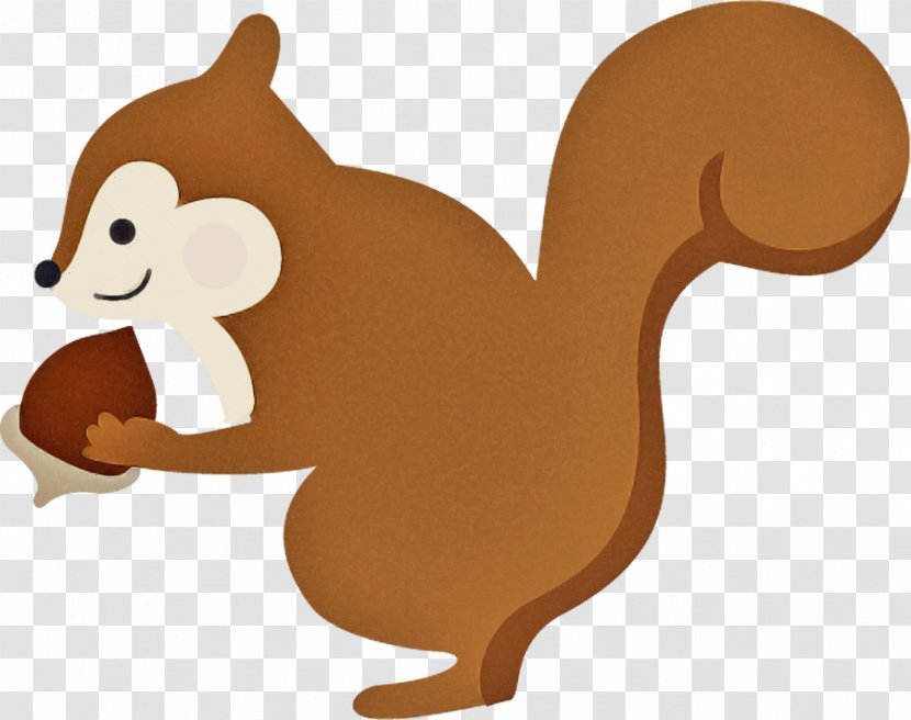 Squirrel Cartoon Animal Figure Tail Eurasian Red - Chipmunk - Ferret Transparent PNG