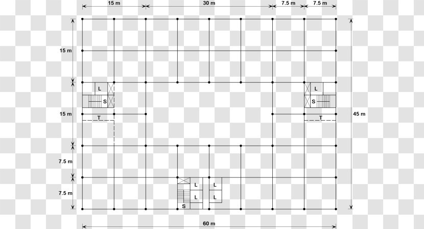 Grid Floor Plan Paper House - Silhouette - Steel Structure Transparent PNG