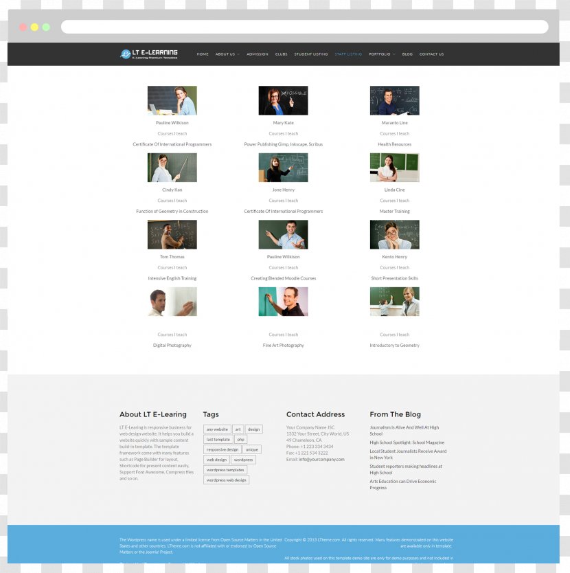 Responsive Web Design Page Education Template Moodle - Brand - E Learning Transparent PNG