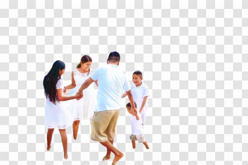Happy Family Cartoon - Holding Hands Transparent PNG