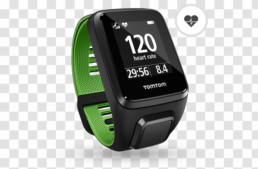 GPS Navigation Systems Watch TomTom Runner 3 Cardio - Strap Transparent PNG