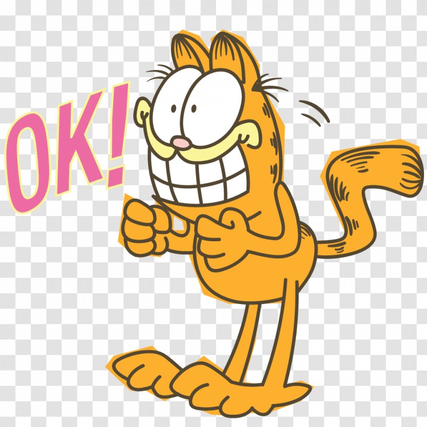 Garfield Cat Paws, Inc. LINE Sticker - Courteous Stamp Transparent PNG