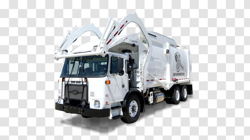 Commercial Vehicle Car Garbage Truck Machine Waste - Collection - Side View Transparent PNG