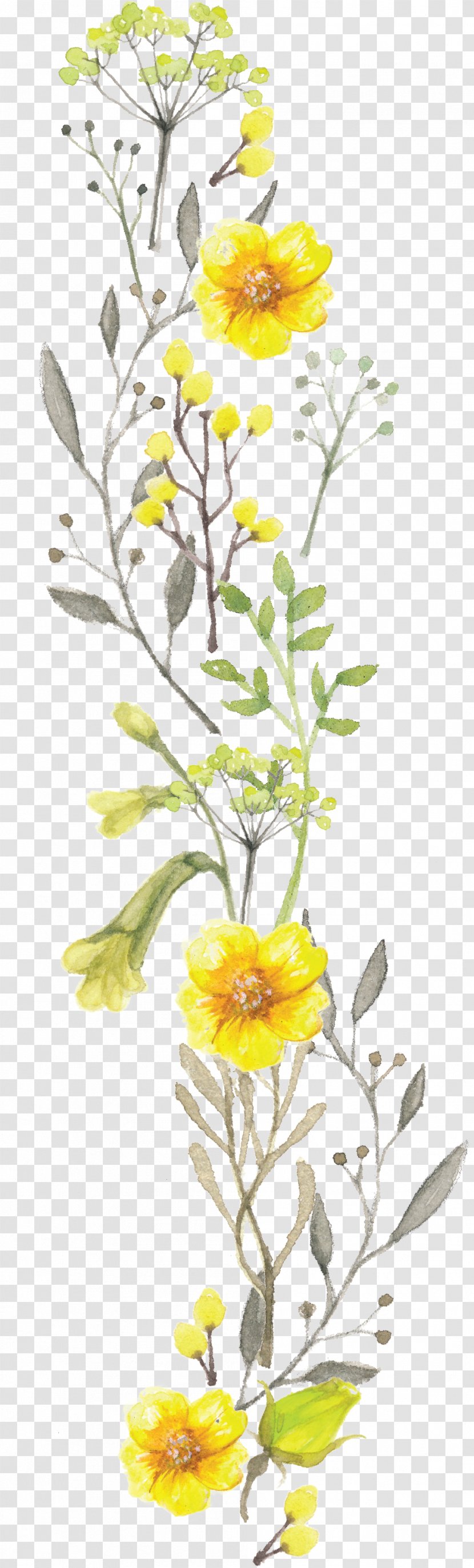 Flower Floral Design - Yellow Transparent PNG