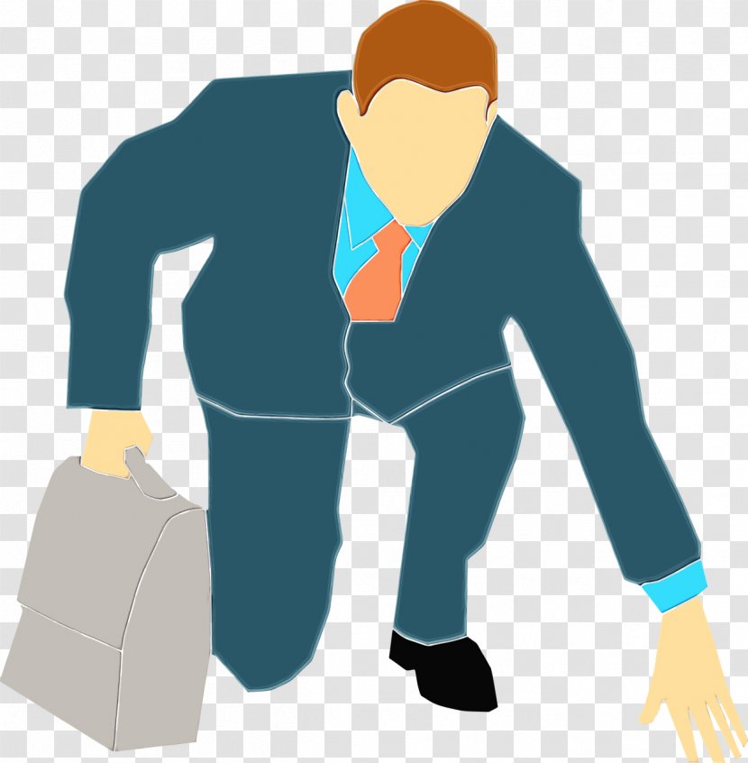 Standing Outerwear Jacket Businessperson Sleeve - Paint Transparent PNG