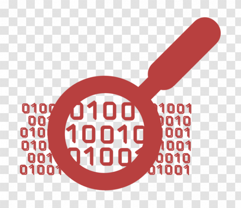 Data Analytics Icon Interface Icon Binary Data Search Symbol Icon Transparent PNG